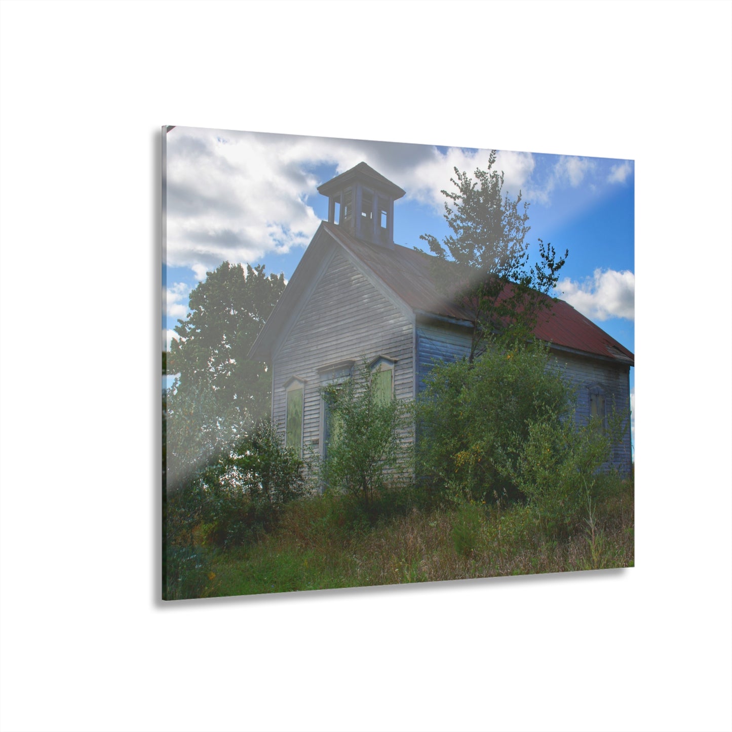 U R There Photography Mound Road Schoolhouse Rustic Farmhouse Acrylic Wall Print