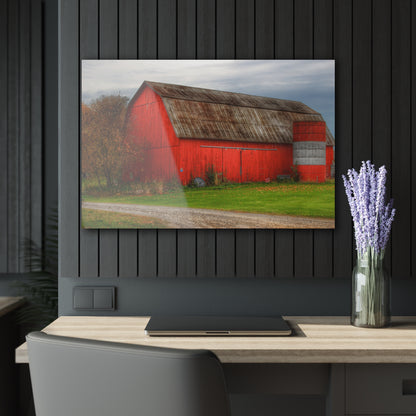 U R There Photography Oak Road Barber Barn II Rustic Farmhouse Acrylic Wall Print