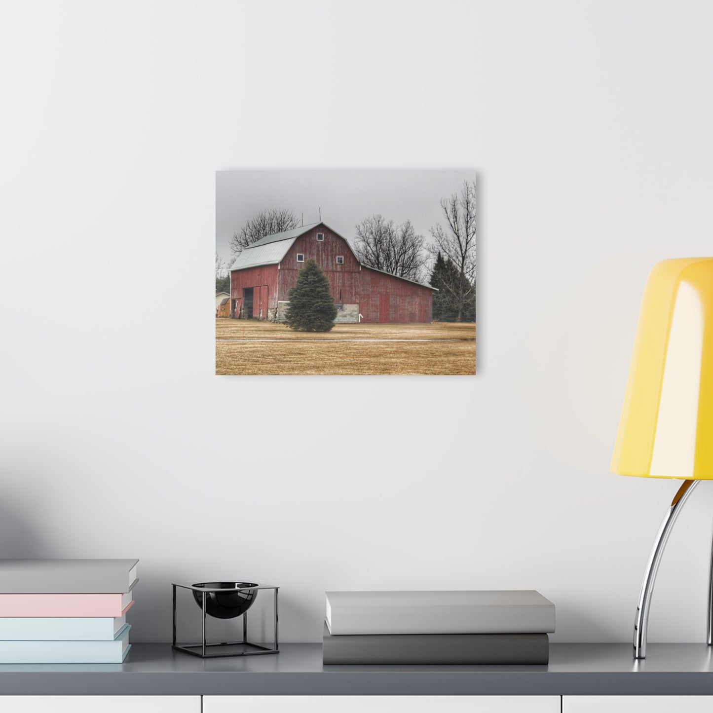 U R There Photography Daley Road Red I Rustic Farmhouse Acrylic Wall Print