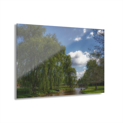 Barn Boutique Modern Farmhouse Acrylic Wall Print| Cramton Park Bridge in Lapeer I