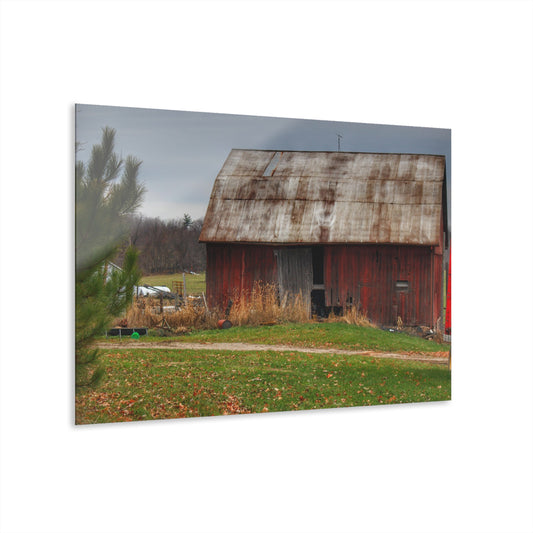 U R There Photography Castle Road Relic Red Rustic Farmhouse Acrylic Wall Print