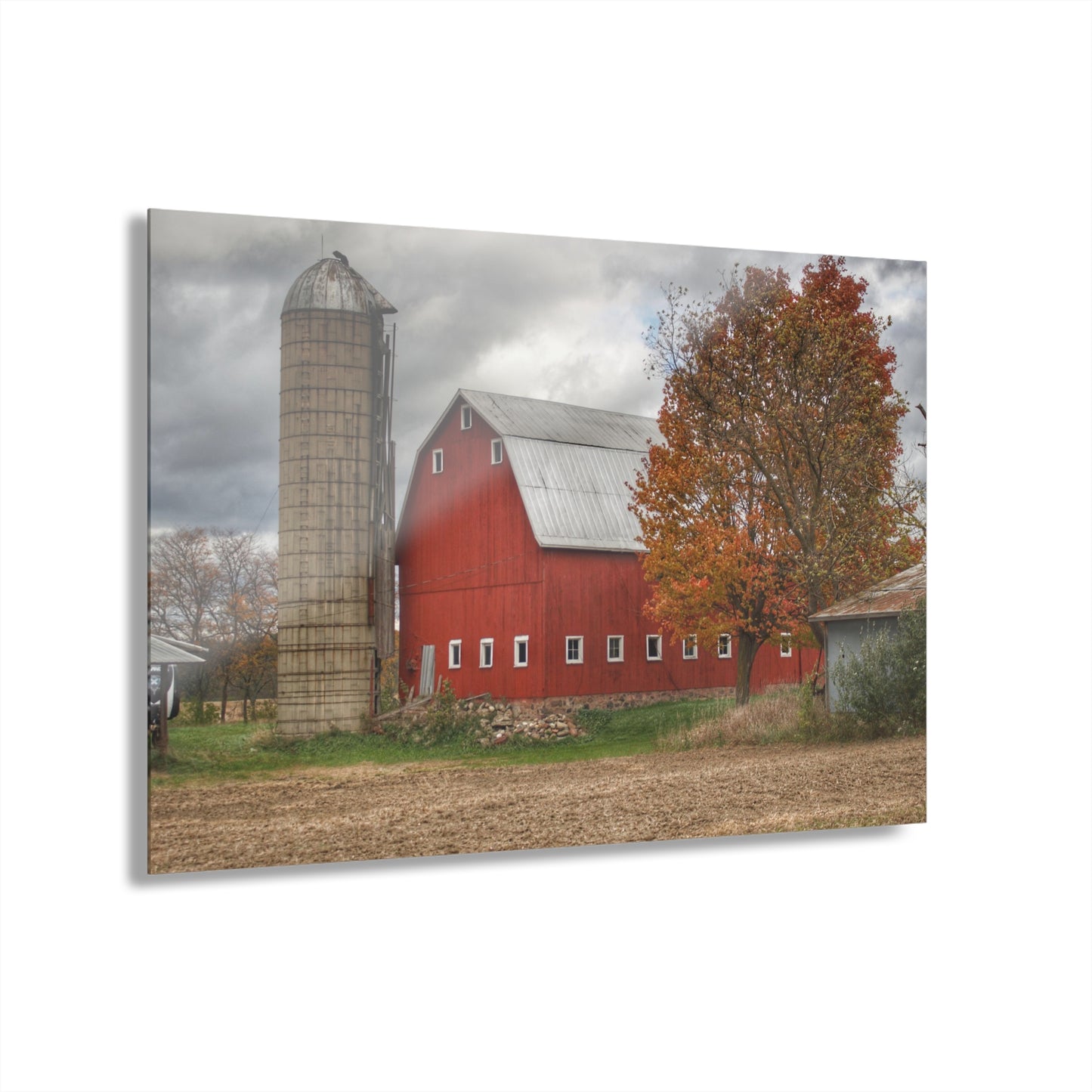 U R There Photography Brigham Road Red Rustic Farmhouse Acrylic Wall Print