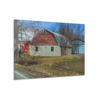 U R There Photography Indian Trail Block Barn at the Bend Rustic Farmhouse Acrylic Wall Print