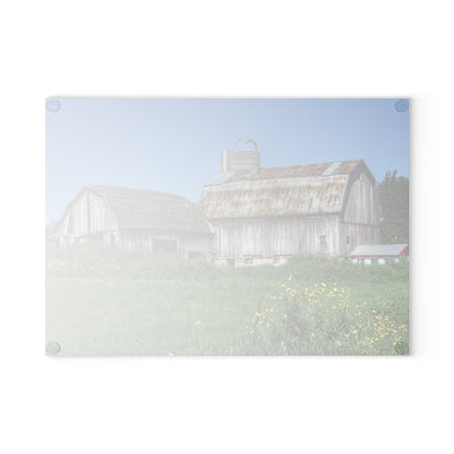 U R There Photography Rusted and Grey on Dodge Road Rustic Farmhouse Tempered-Glass Cutting Board