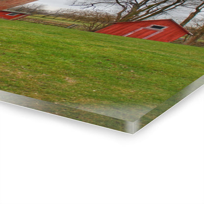 U R There Photography Lake George Red II Rustic Farmhouse Acrylic Wall Print