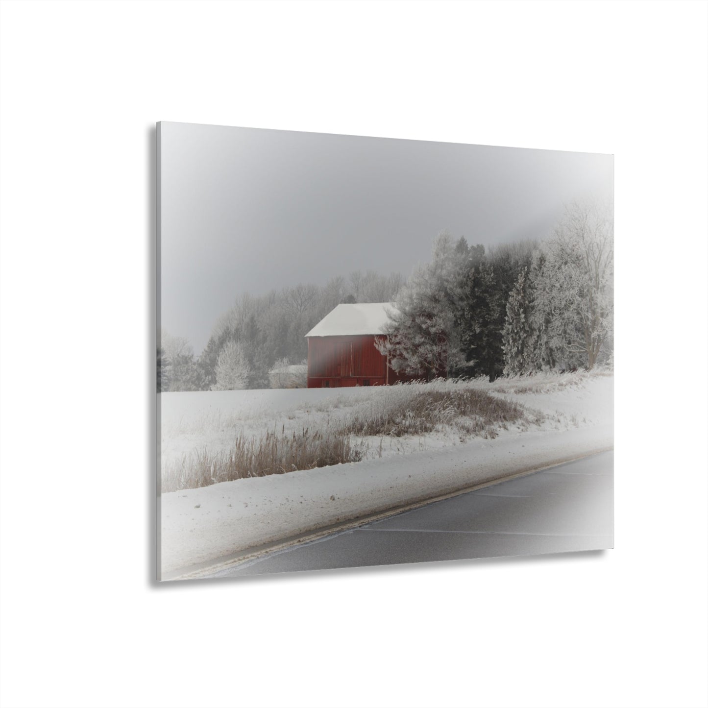 U R There Photography Farm on the Curve Rustic Farmhouse Acrylic Wall Print