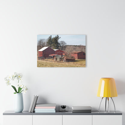 U R There Photography Bronson Lake Reds Rustic Farmhouse Acrylic Wall Print