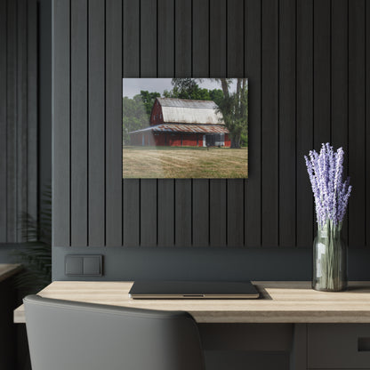 U R There Photography West Hurd Road Red Rustic Farmhouse Acrylic Wall Print