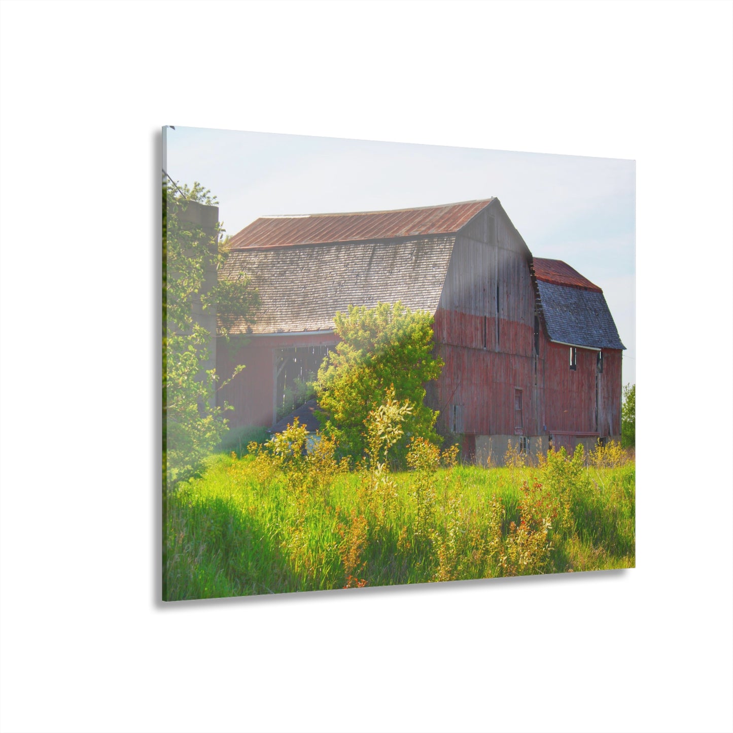 U R There Photography Leslie Road Red II Rustic Farmhouse Acrylic Wall Print