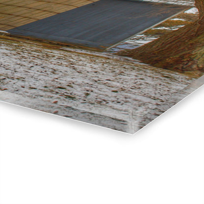 U R There Photography Hollow Corners Grey and Silo Rustic Farmhouse Acrylic Wall Print