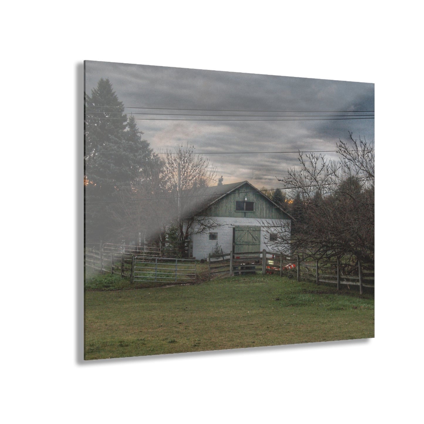 U R There Photography Myers Road Hidden White Rustic Farmhouse Acrylic Wall Print