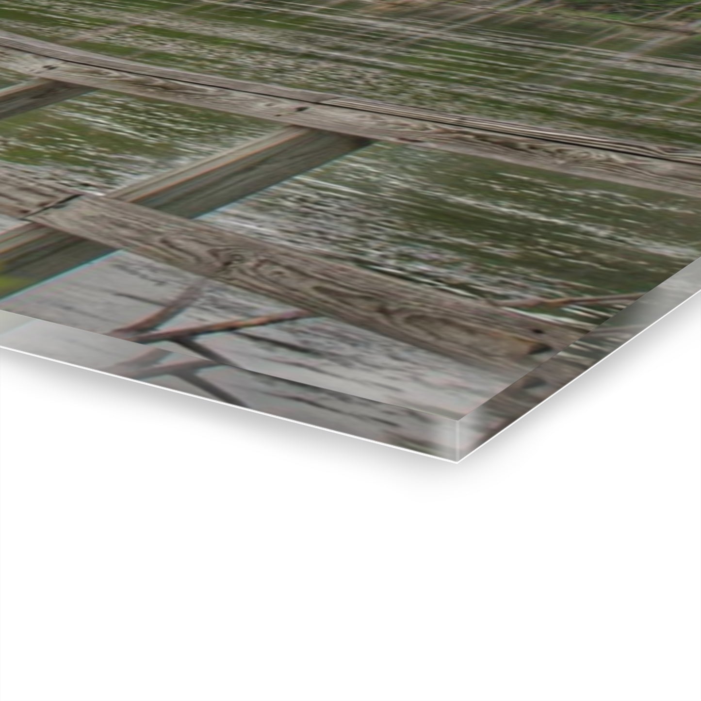 U R There Photography Linear Park Bridge in Lapeer I Rustic Farmhouse Acrylic Wall Print