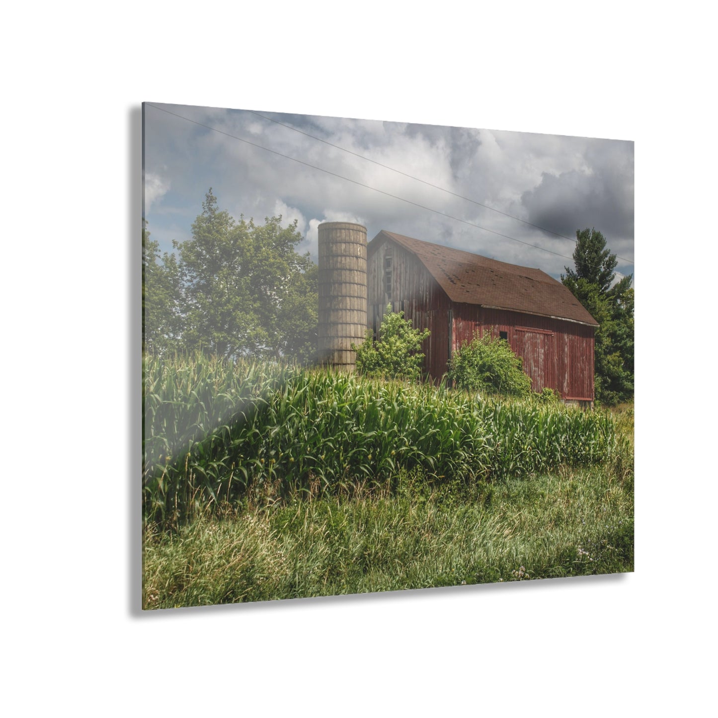 U R There Photography Armstrong Road Red III Rustic Farmhouse Acrylic Wall Print