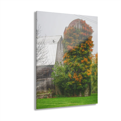 U R There Photography Ludwig Road Oxford Grey and Silo Rustic Farmhouse Acrylic Wall Print