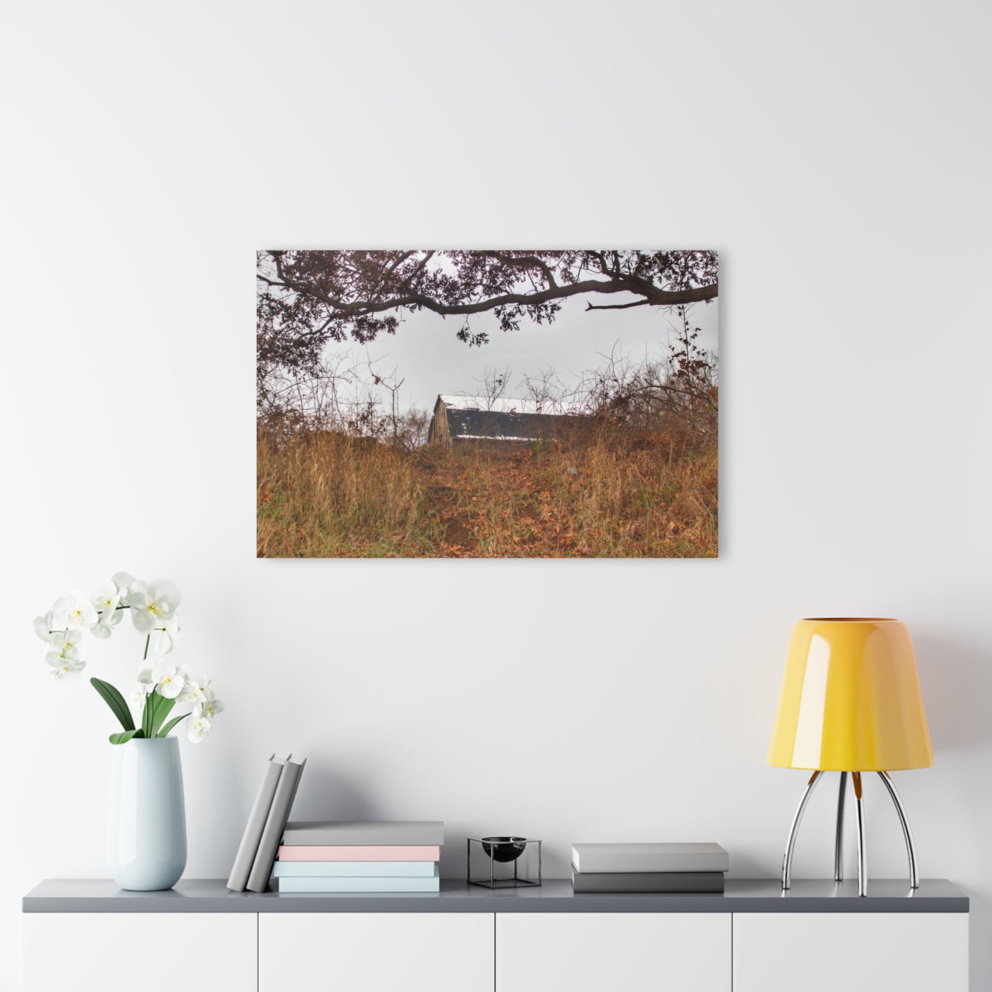U R There Photography North Oxford Road Grey II Rustic Farmhouse Acrylic Wall Print