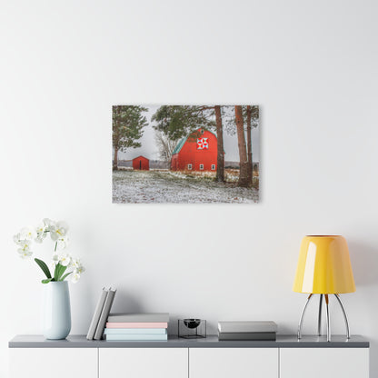 U R There Photography McKail Road Quilted Red Rustic Farmhouse Acrylic Wall Print