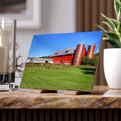 Baldwin Red II Rustic Farmhouse Decorative Ceramic Tile 6" × 8" Glossy