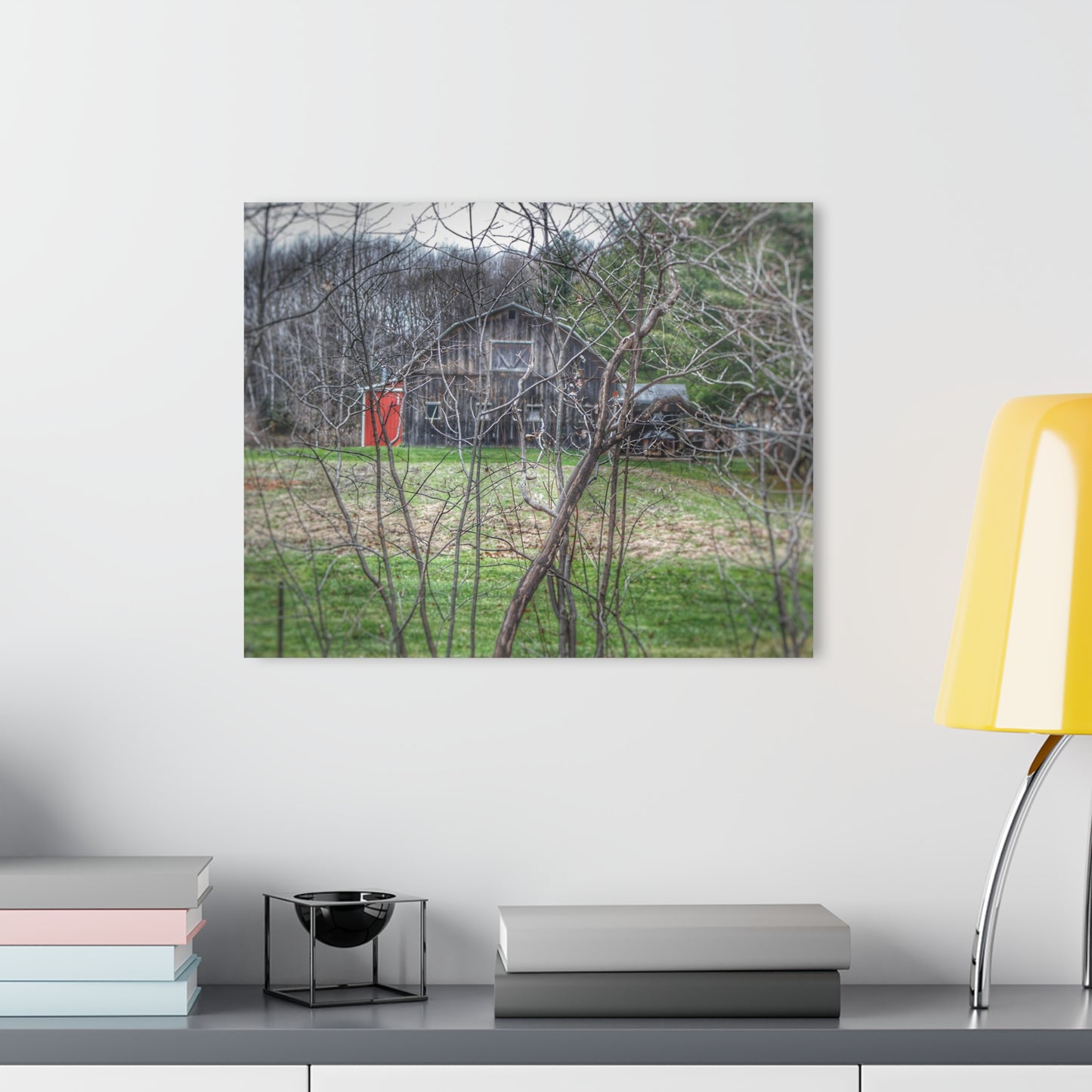 U R There Photography Hidden Capac Grey Rustic Farmhouse Acrylic Wall Print