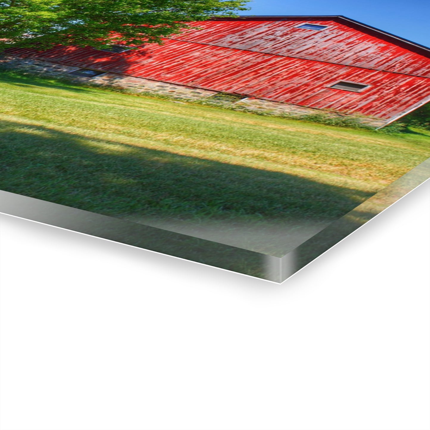 U R There Photography Five Lakes Red IV Rustic Farmhouse Acrylic Wall Print