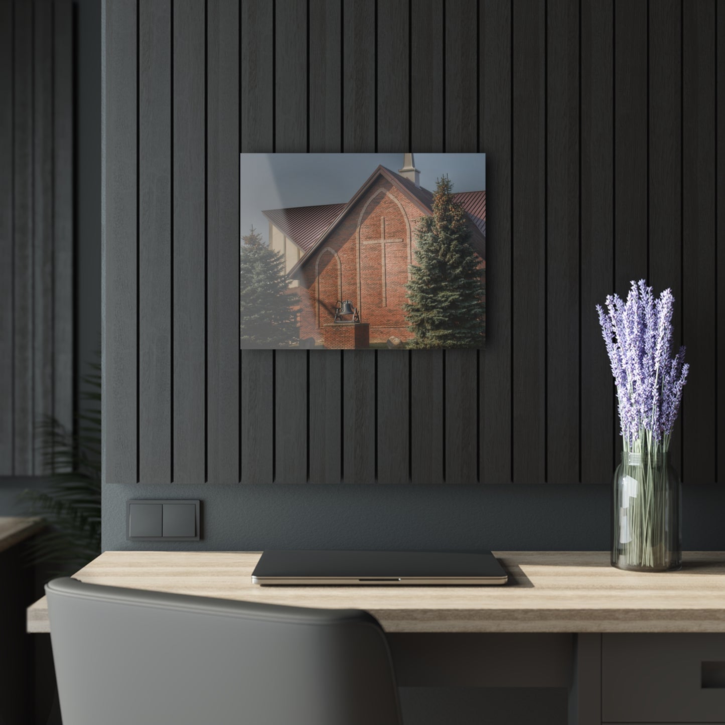 U R There Photography Church on Irish Road Rustic Farmhouse Acrylic Wall Print