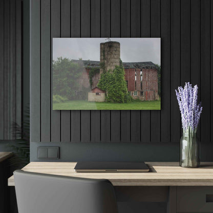 U R There Photography Imlay City Road Red I Rustic Farmhouse Acrylic Wall Print