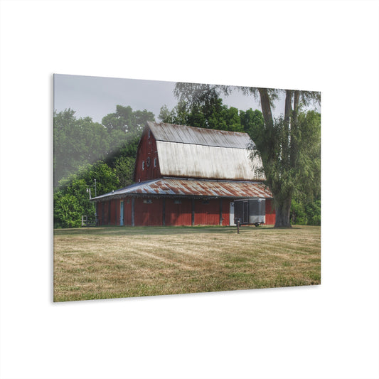U R There Photography West Hurd Road Red Rustic Farmhouse Acrylic Wall Print