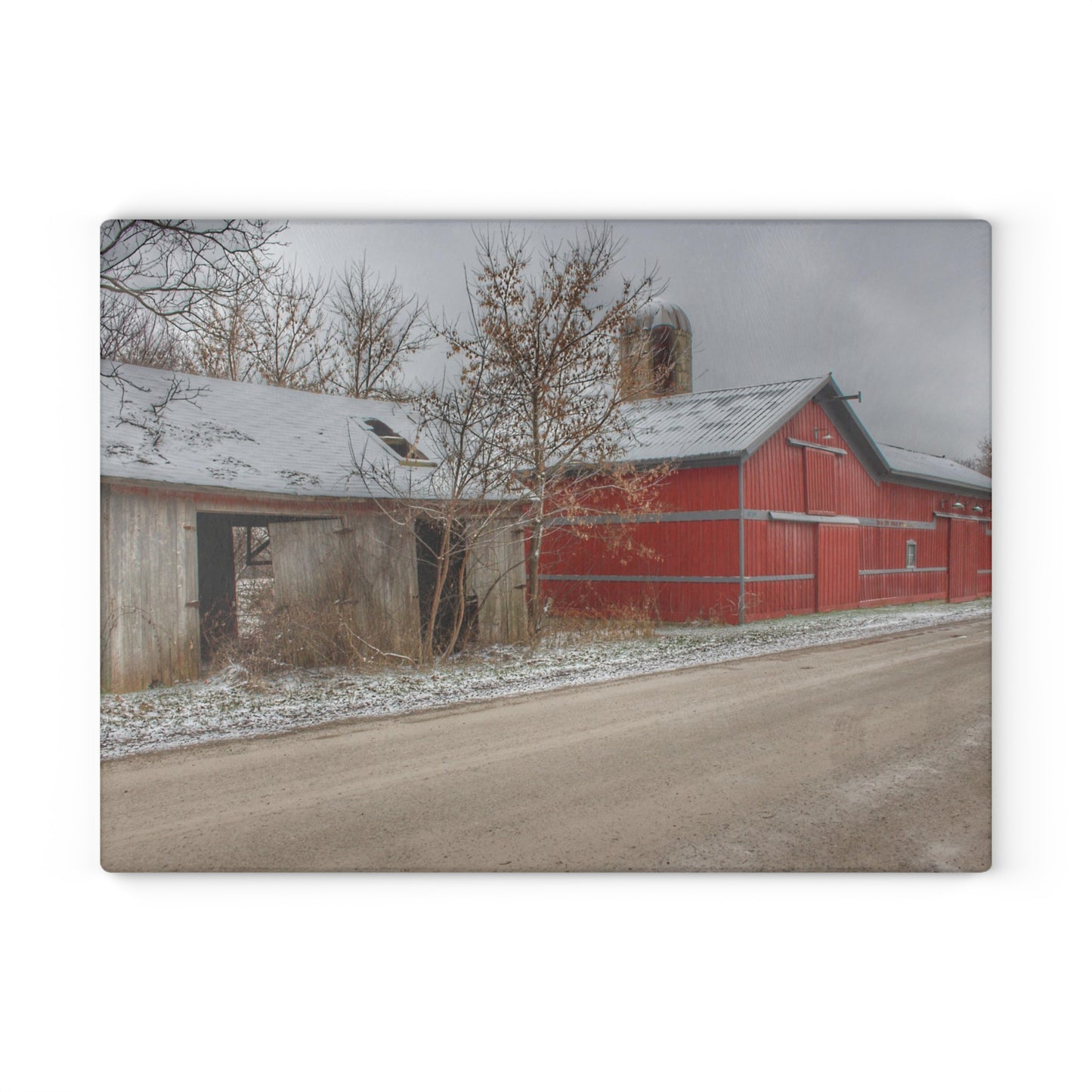 U R There Photography Bordman Roadside Buddies I Rustic Farmhouse Tempered-Glass Cutting Board