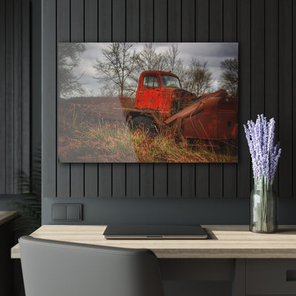 U R There Photography North Gates Road Rusted Red Rustic Farmhouse Acrylic Wall Print