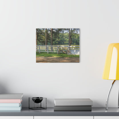 U R There Photography Thornville Buggy and Fence Rustic Farmhouse Acrylic Wall Print
