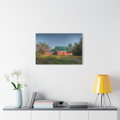 U R There Photography Modern Red II Rustic Farmhouse Acrylic Wall Print