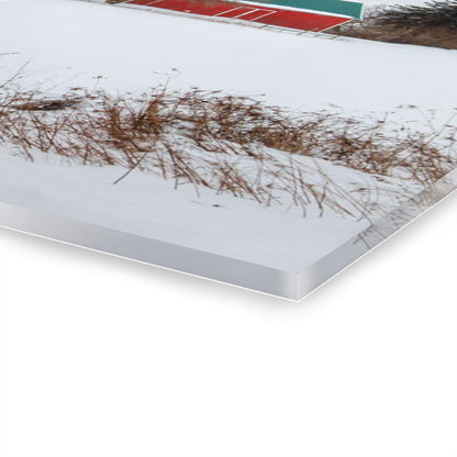 U R There Photography Five Lakes Hidden Red Rustic Farmhouse Acrylic Wall Print