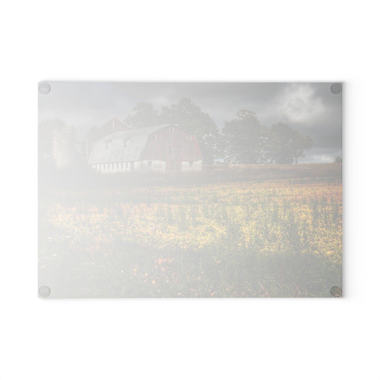 U R There Photography Remnants Rustic Farmhouse Tempered-Glass Cutting Board
