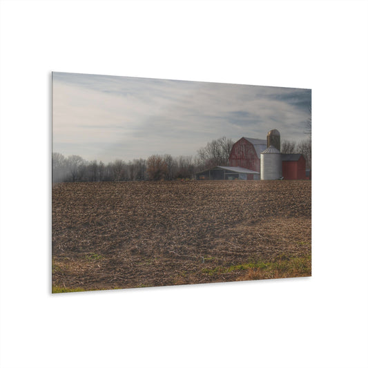 U R There Photography Cumber Road Red II Rustic Farmhouse Acrylic Wall Print