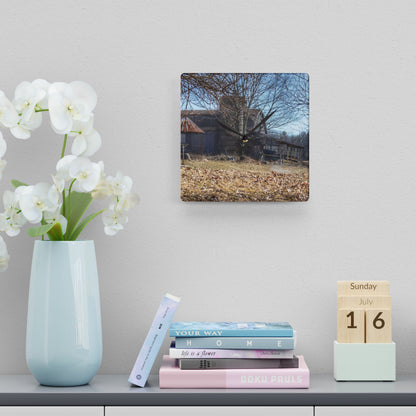 U R There Photography Hagerman Hidden Rustic Farmhouse Acrylic Analog Wall Clock