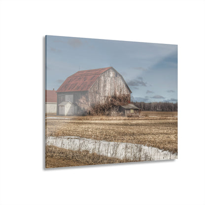 U R There Photography South Church Road Rusty Red Rustic Farmhouse Acrylic Wall Print