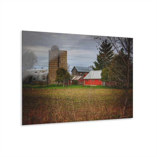 U R There Photography Fostoria Road Greys Rustic Farmhouse Acrylic Wall Print