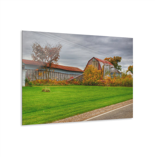 U R There Photography Galbraith Road Red Rustic Farmhouse Acrylic Wall Print