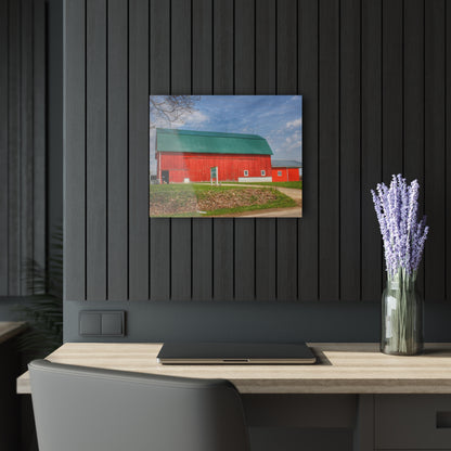 U R There Photography Coldwater Road Red II Rustic Farmhouse Acrylic Wall Print