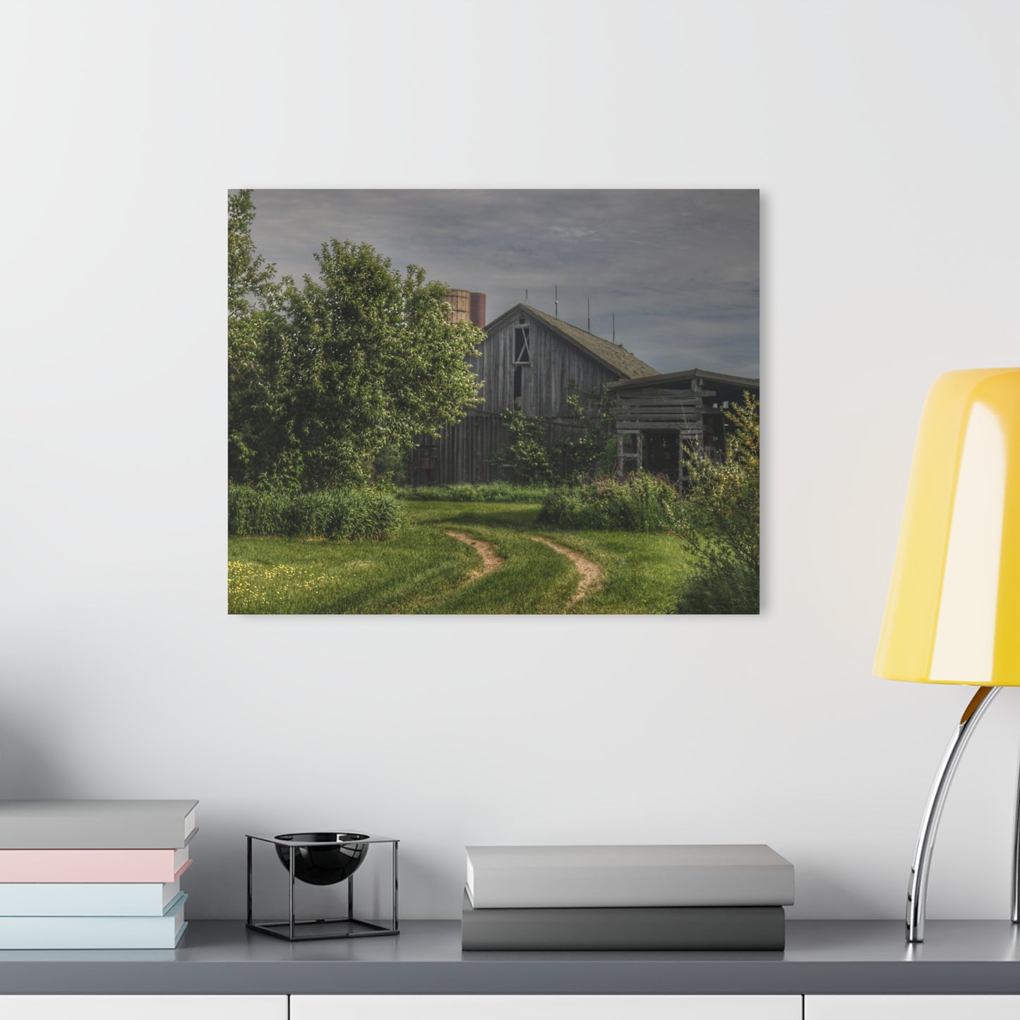 U R There Photography Barkley Road Greys I Rustic Farmhouse Acrylic Wall Print