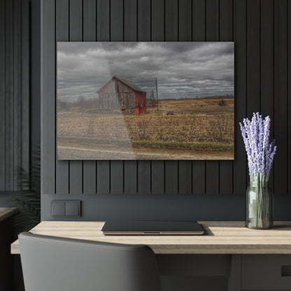 U R There Photography Barnes Road Little Red III Rustic Farmhouse Acrylic Wall Print