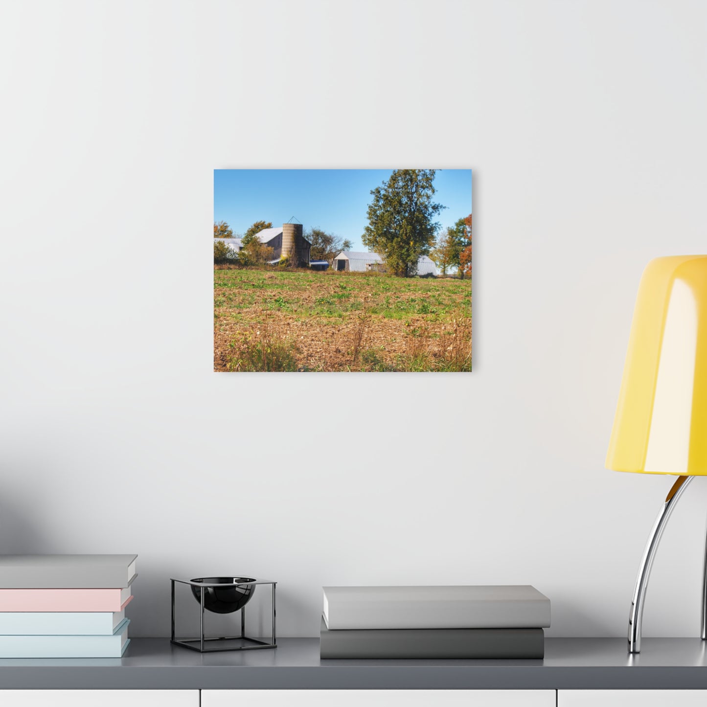 U R There Photography Freiberger Road Greys Rustic Farmhouse Acrylic Wall Print