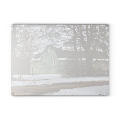 U R There Photography Hunters Creek Meadow Green Rustic Farmhouse Tempered-Glass Cutting Board