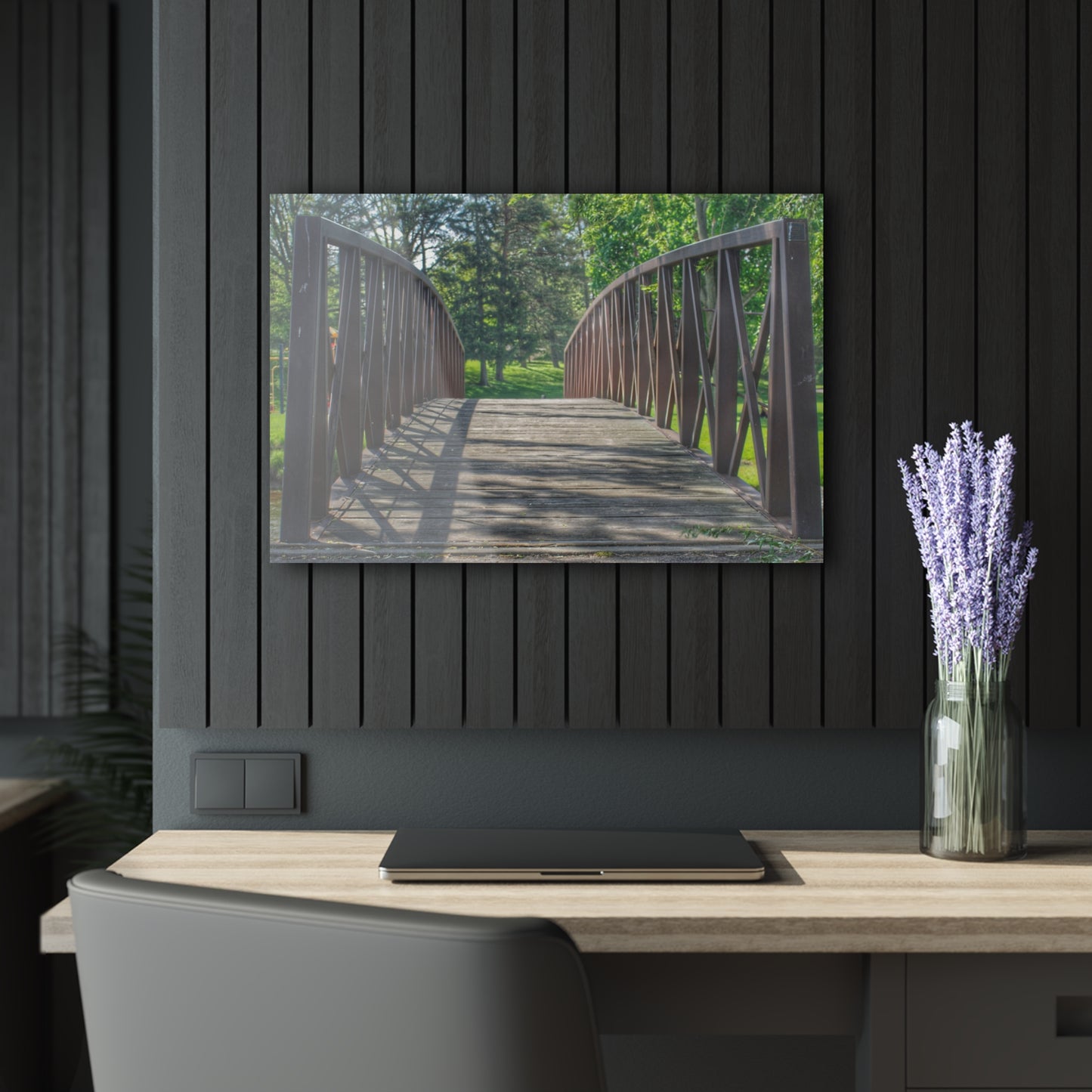 U R There Photography Cramton Park Kiwanis Bridge Rustic Farmhouse Acrylic Wall Print