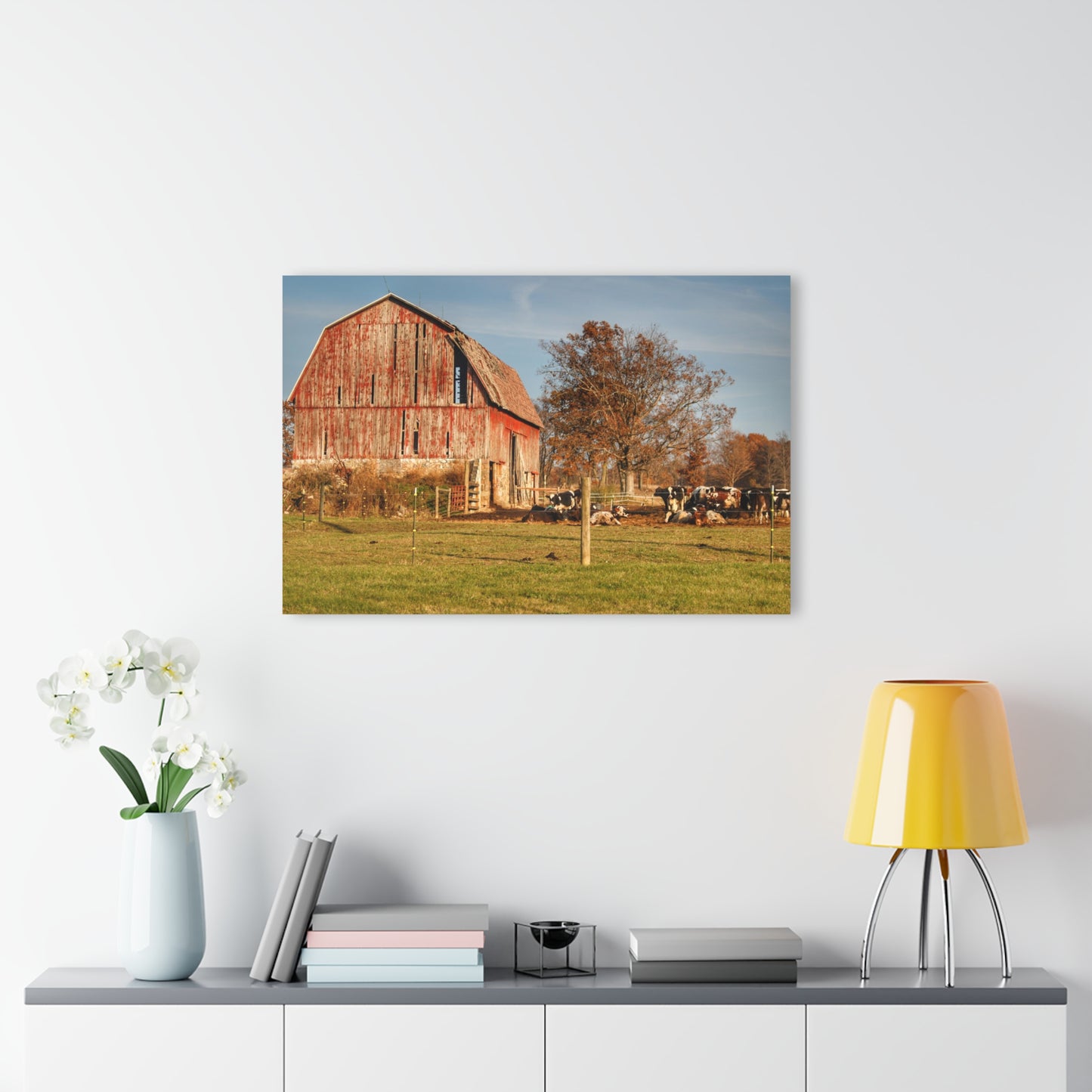 U R There Photography Marathon Road Red Rustic Farmhouse Acrylic Wall Print