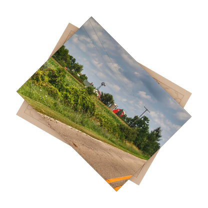 U R There Photography Across the Field in Elba I Rustic Farmhouse Decorative Ceramic Tile