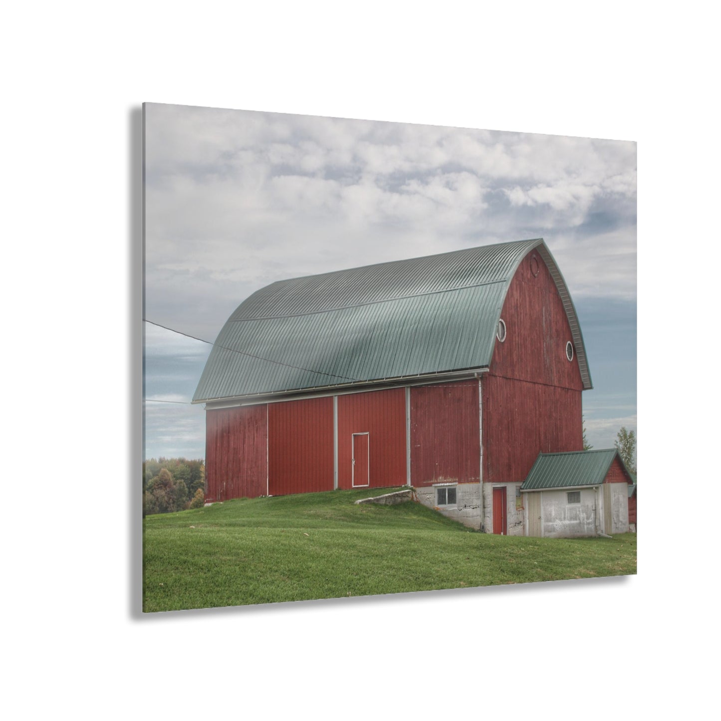 U R There Photography Elmwood Road Red I Rustic Farmhouse Acrylic Wall Print