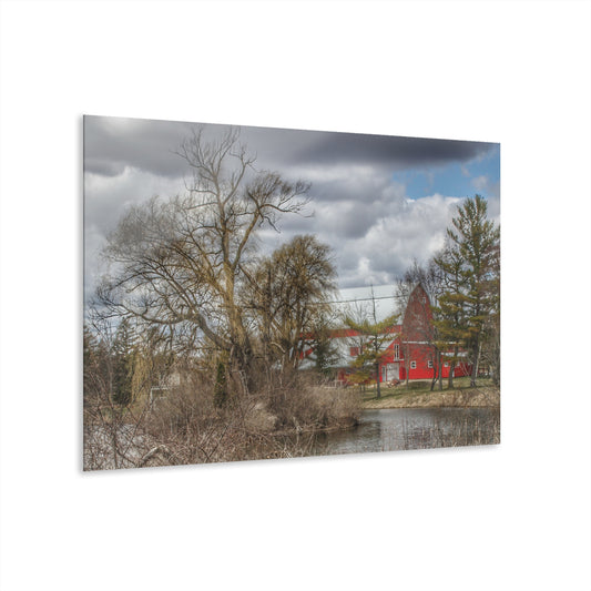 U R There Photography Hadley Road Hidden Red Rustic Farmhouse Acrylic Wall Print