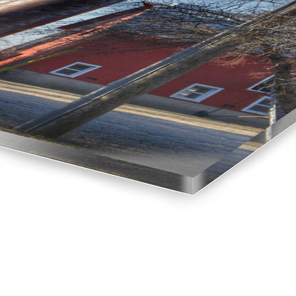 U R There Photography Newark Hidden Red Rustic Farmhouse Acrylic Wall Print