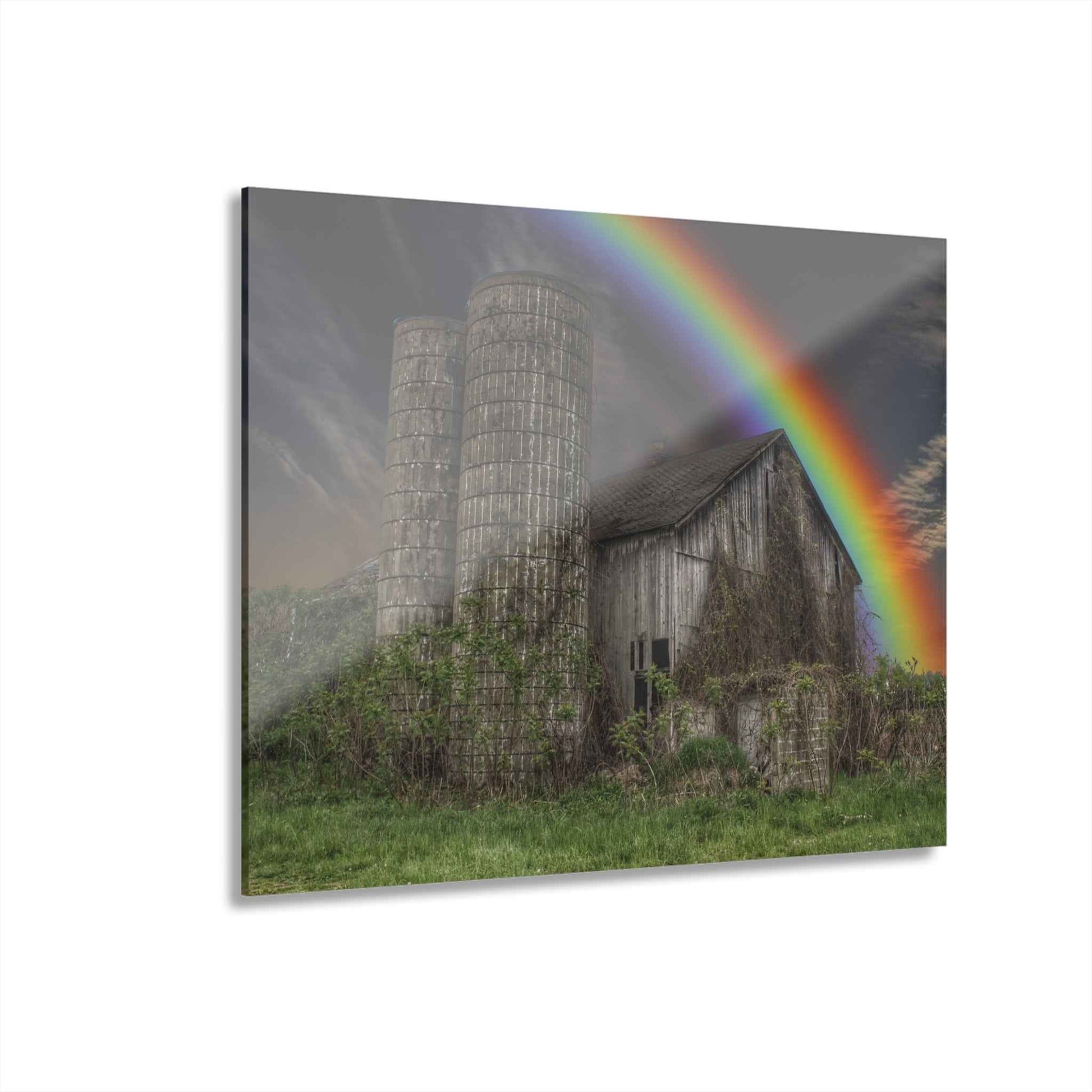 U R There Photography Somewhere Under the Rainbow Rustic Farmhouse Acrylic Wall Print
