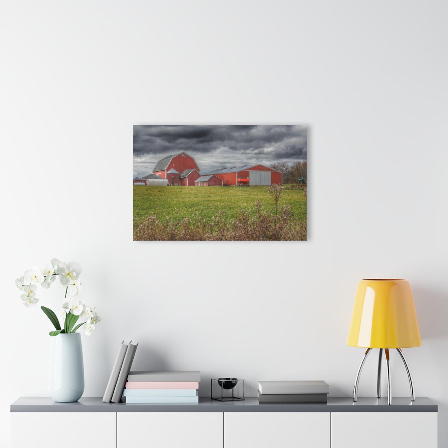 U R There Photography Castle Road Reds Rustic Farmhouse Acrylic Wall Print